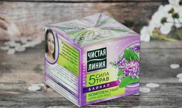 Комплексный крем для лица Чистая линия Сила 5 трав Байкал фото