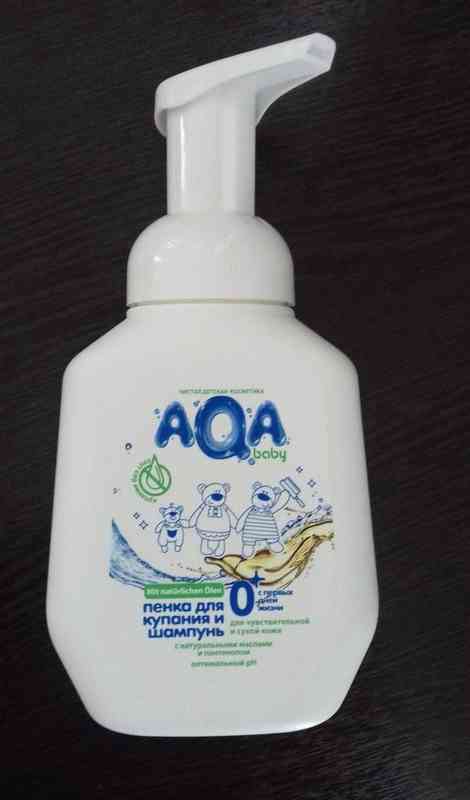Пенка для купания и шампунь AQA baby фото