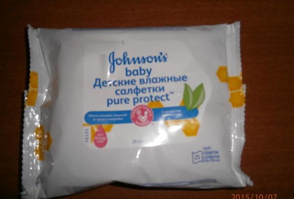 Детские влажные салфетки Johnsons baby Pure Protect фото