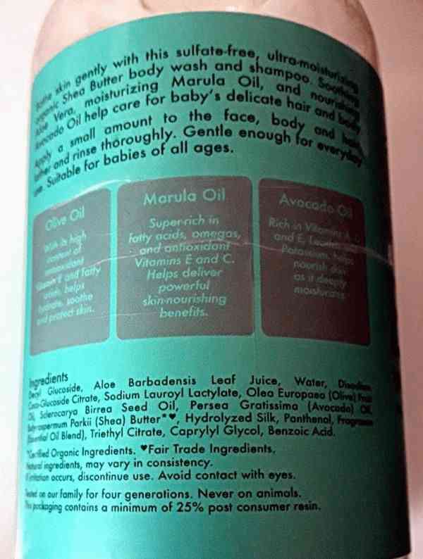 Детское мыло и шампунь shea moisture с оливковым маслом и марулой фото