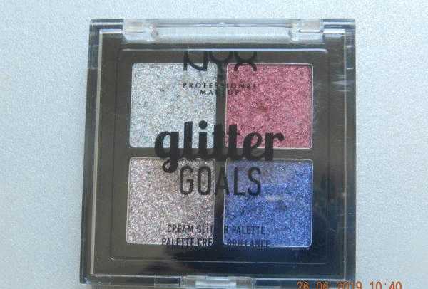 Палетка кремовых глиттеров NYX Glitter Goals Cream Quad Palette фото