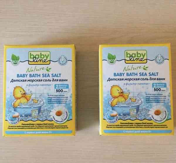 Детская морская соль для ванн в фильтр-пакетах Baby bath sea salt фото