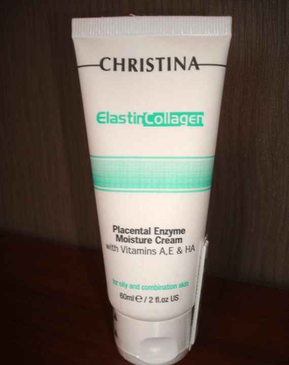 Крем для жирной и проблемной кожи лица Christina Elastin Collagen Placental Enzyme Moisture Cream фото