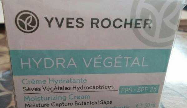 Увлажняющий крем для лица Yves Rocher SPF 25 Hydra Vegetal фото