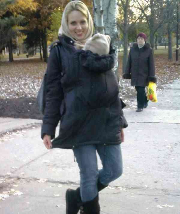Демисезонная слингокуртка Katinka для мамы с утеплителем фото