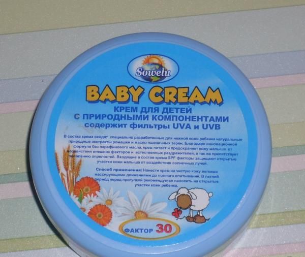 Крем для детей Sowelu Baby Cream с природными компонентами фото