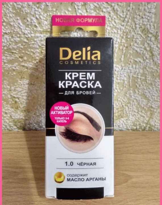 Крем-краска для бровей Delia Cosmetics с маслом арганы фото