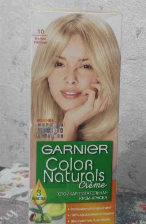 Стойкая крем краска для волос Garnier Color Naturals 10 Белое солнце фото