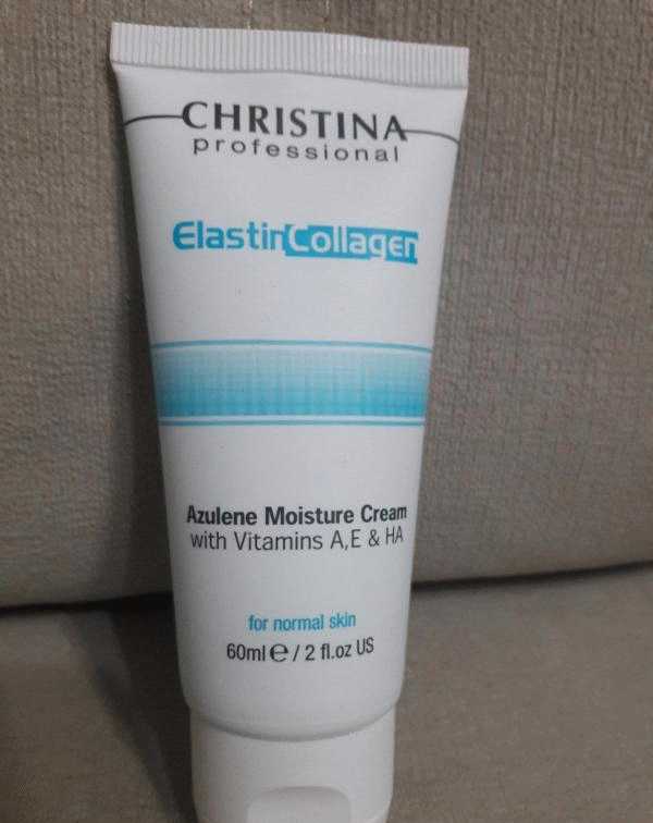 Крем для лица Christina увлажняющий азуленовый с коллагеном и эластином для нормальной кожи фото