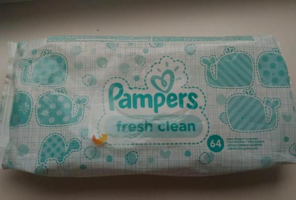 Влажные салфетки Pampers Fresh clean для детей фото