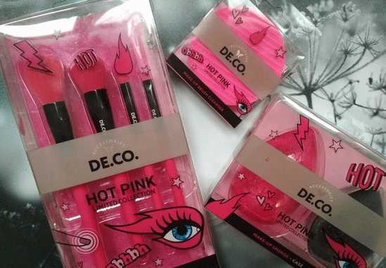 Коллекция аксессуаров для нанесения макияжа и очистки кистей DE.CO. Hot Pink фото