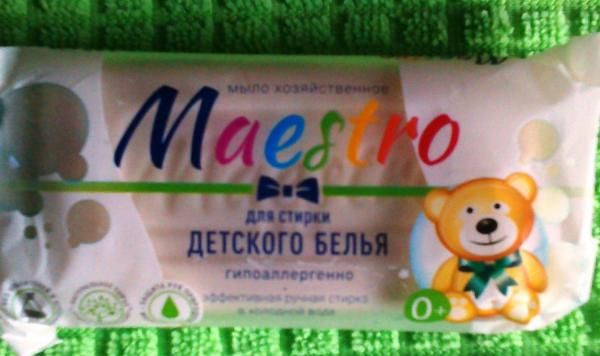 Хозяйственное мыло Maestro Для стирки детского белья фото