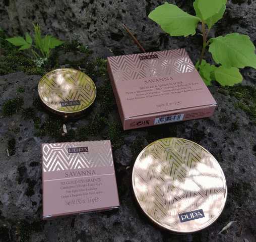 Часть летней коллекции Pupa Savanna: Savanna Bronze &amp; Highlighter 001 и Savanna 3D Gold Eyeshadow 001 фото