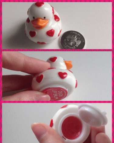 Duck lip balm или блеск для губ &quot;Heart Ducky - Raspberry Ripple&quot; фото