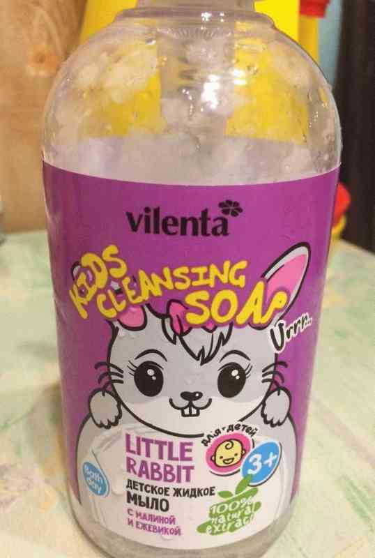 Детское жидкое мыло Vilenta Little Rabbit с малиной и ежевикой фото