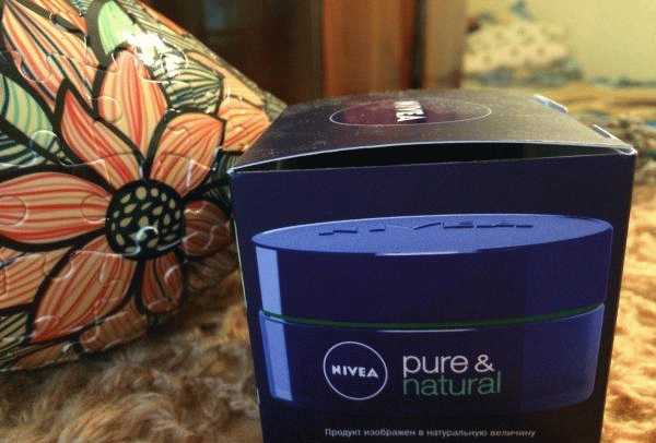 Восстанавливающий ночной крем для лица Nivea Visage Pure &amp; Natural фото