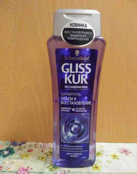 Шампунь для волос Schwarzkopf Gliss Kur Объем и восстановление фото