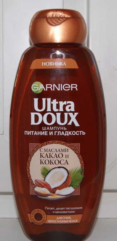 Шампунь для волос Garnier Ultra Doux Питание и гладкость с маслами какао и кокоса фото