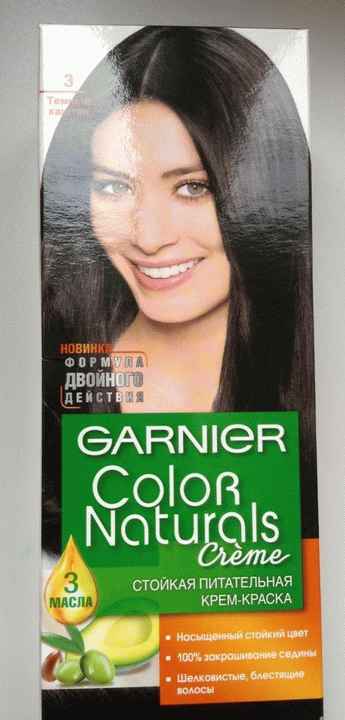 Краска для волос GARNIER Color Naturals, 3 Темный каштан фото