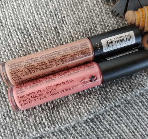 Жидкие матовые помады IsaDora Ultra Matt Liquid Lipstick в оттенках 01 Nude Attitude и 03 Posh Pink фото