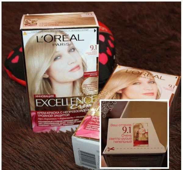 Краска для волос LOreal Paris Excellence 9.1 Очень светло-русый пепельный фото