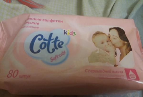 Влажные детские салфетки Cotte Kids гипоаллергенные фото