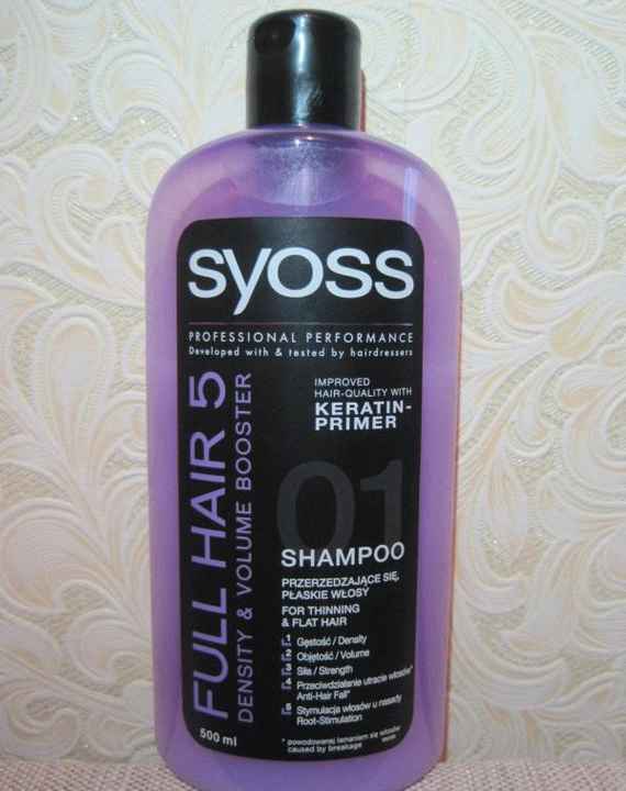 Шампунь Syoss FULL HAIR 5 для тонких и лишенных объема волос фото