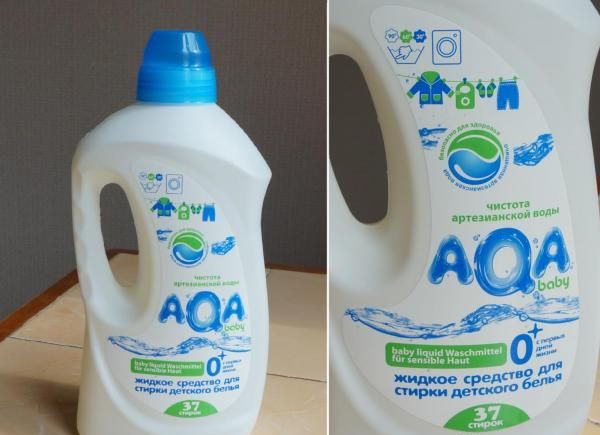 Жидкое средство AQA baby для стирки детского белья фото