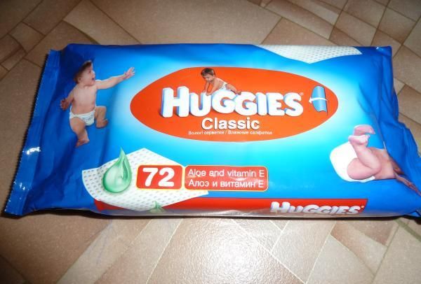 Детские влажные салфетки Huggies Classic фото