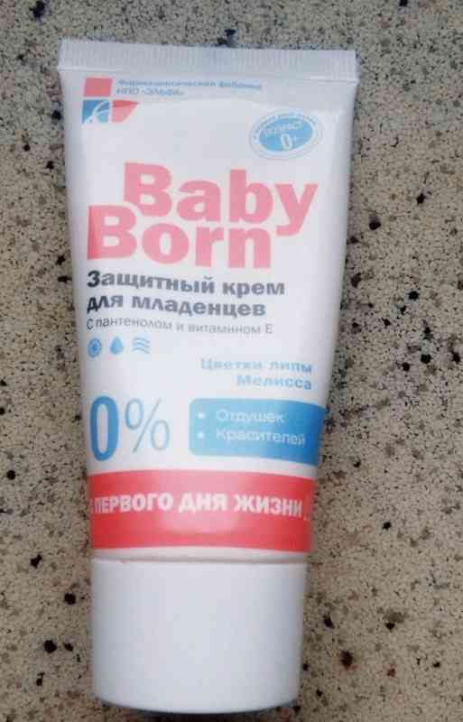 Защитный крем для младенцев Эльфа Baby Born с пантенолом и витимином Е фото