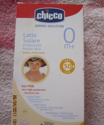 Солнцезащитное молочко Chicco 50 SPF фото