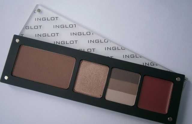 Inglot Freedom System: Eye Shadow Rainbow №117, Lipstick №85, Sculpting Powder №510 фото