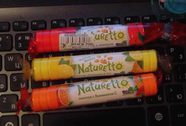 Жевательные таблетки с глюкозой Natur Produkt Naturetto фото