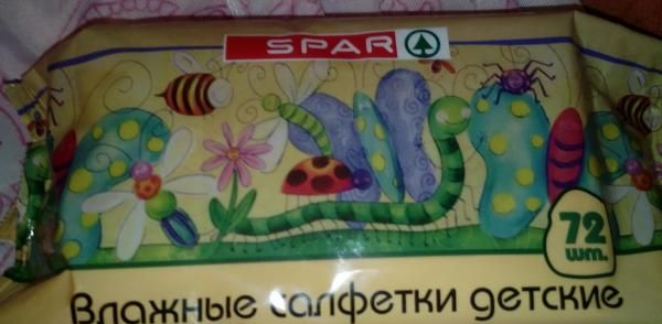 Влажные детские салфетки SPAR фото