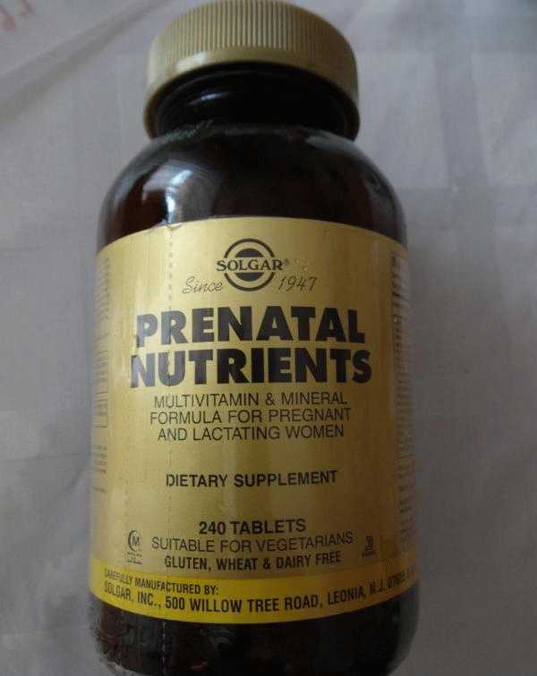Витамины для беременных и кормящих Solgar Prenatal Nutrients фото