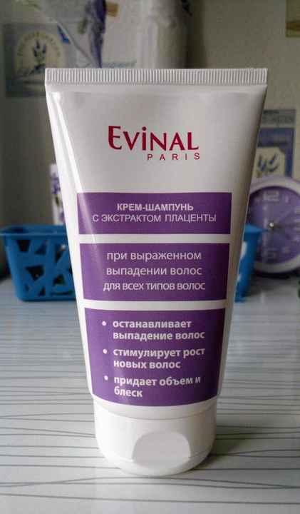 Крем-шампунь Evinal С экстрактом плаценты при выраженном выпадении волос фото