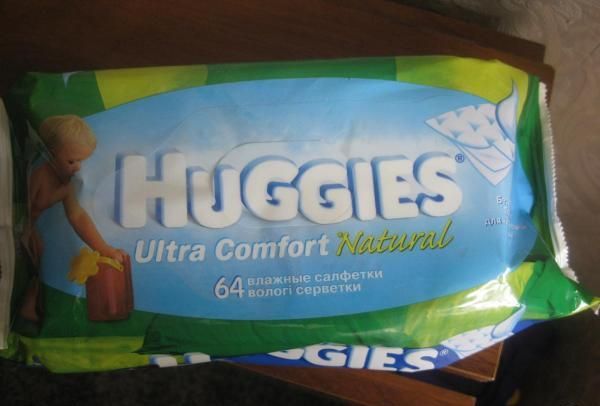 Детские влажные салфетки Huggies Ultra Comfort Natural фото