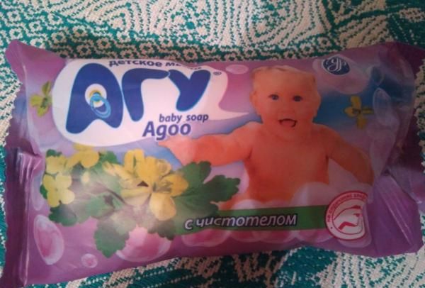 Детское мыло Агу с чистотелом фото