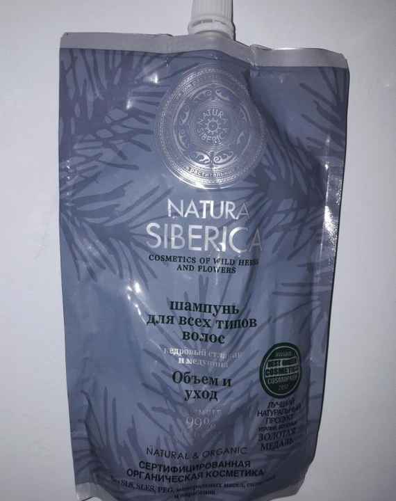 Шампунь Natura Siberica Объем и уход для всех типов волос Кедровый стланик и медуница фото