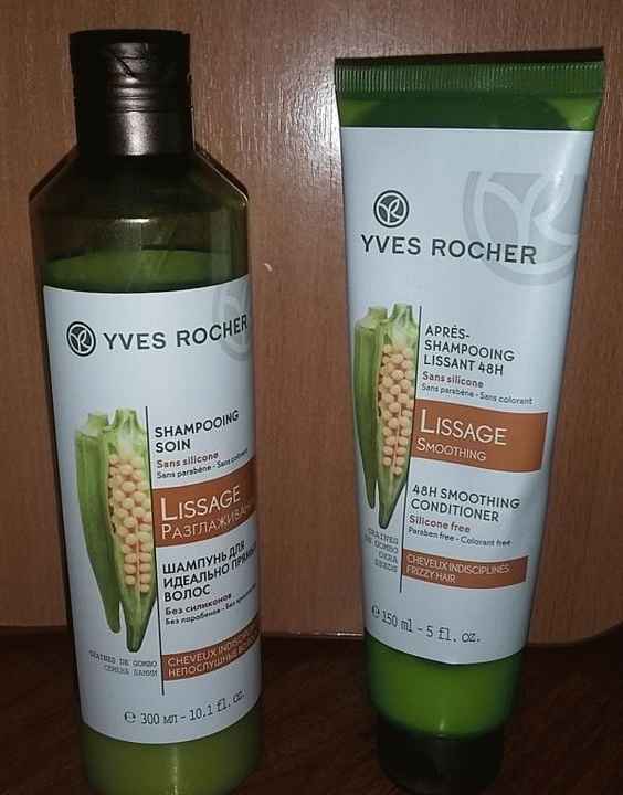 Шампунь Yves Rocher Для идеально прямых волос с экстрактом семян бамии фото