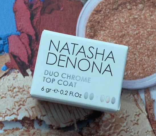 Дуохромные тени от Natasha Denona, Duo Chrome Top Coat в оттенке 01 Burnt Terracotta/Green фото