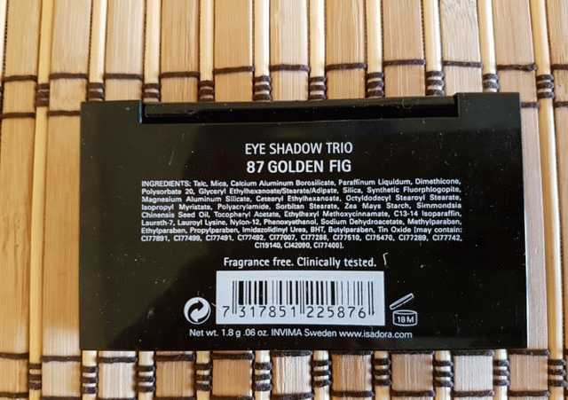 Запеченные тени для век IsaDora Eye Shadow Trio в оттенке 87 Golden Fig фото