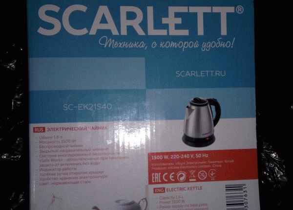 Электрический чайник Scarlett SC-EK21S40 фото