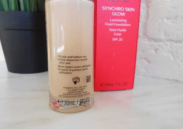 Shiseido Synchro Skin Glow Luminizing Fluid Foundation SPF 20  фото