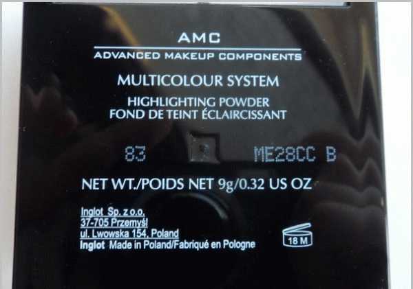 Inglot AMC Многоцветная Система - Выделяющая пудра #83 фото
