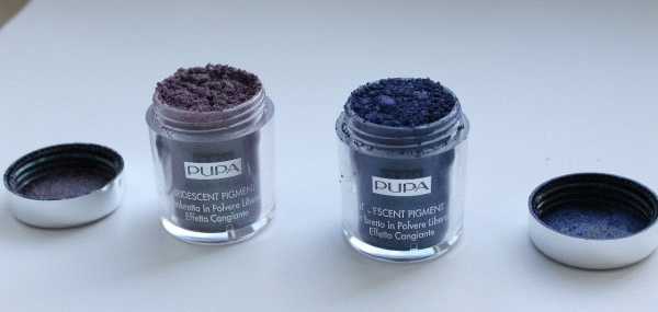 Рассыпчатые тени Pupa Cosmic Beauty Iridescent Pigment в оттенках 001 Iridescent Silver и 002 Iridescent Blue фото