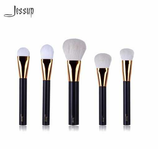 Кисти из Китая. Набор Jessup Beauty 5pcs Coffe Professional Makeup Brushes Set фото