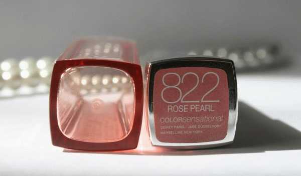 Розовый жемчуг на губах с Maybelline Color Sensational «Жемчужное обольщение» #822 &quot;Rose Pearl&quot; фото