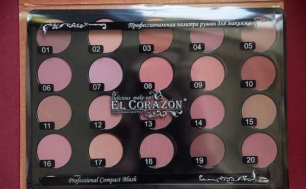 Профессиональная палитра сухих румян для макияжа El Corazon Professional Compact Blush Delicious make-up фото