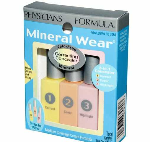 Mineral Wear®Talc-Free Mineral Correcting Concealer Yellow/Light/Pink Trio от Physician&#039;s Formula фото